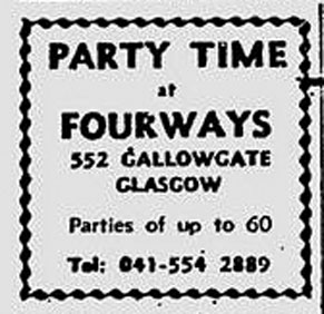 fourways Gallowgate advert 1975